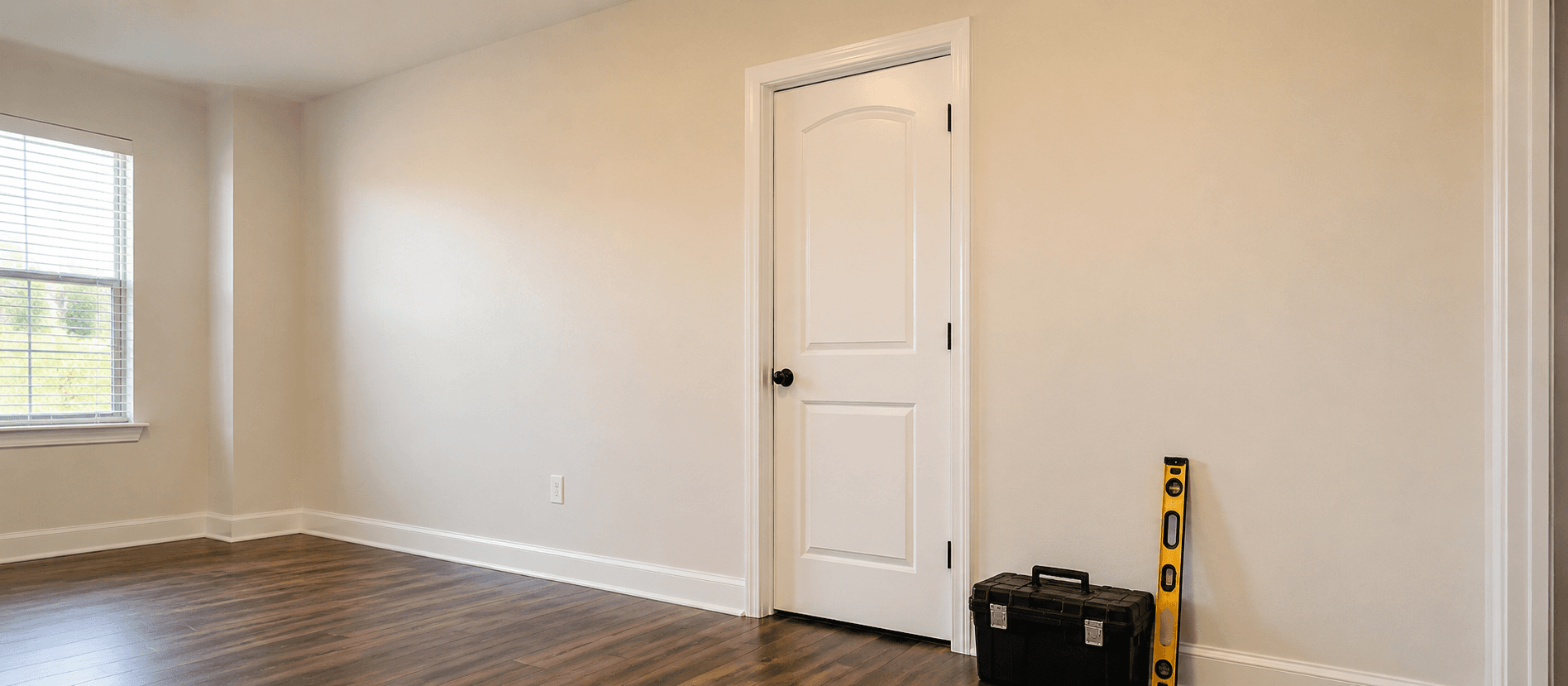Finish-trade punch list — drywall, paint, and trim complete